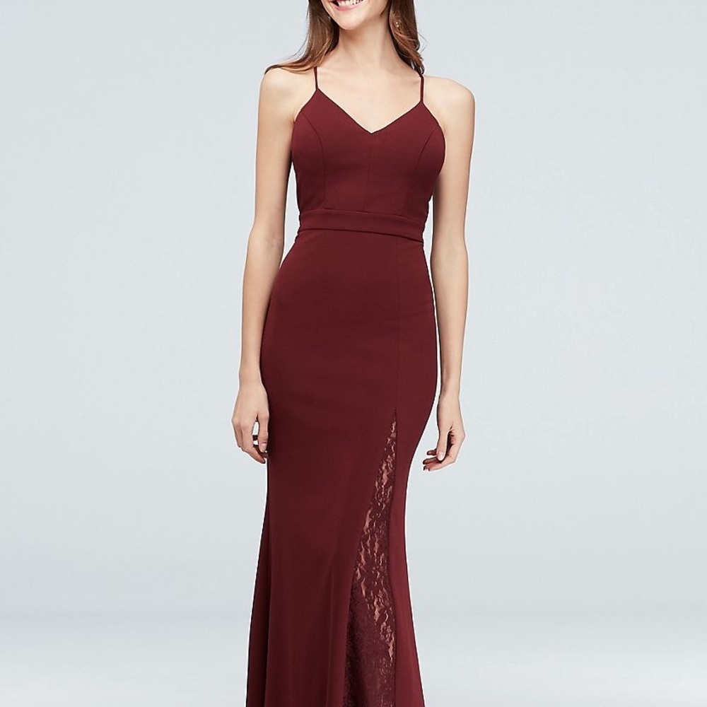 Lace Racerback Mermaid Gown